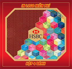 HỘP 4 BÁNH TRUNG THU GIVRAL IN LOGO MIỄN PHÍ